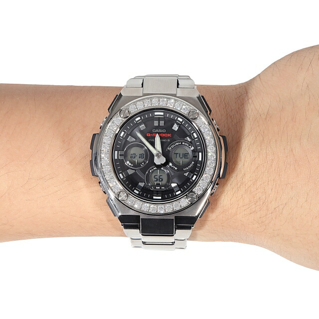 楽天市場】G-SHOCK Gスチール GST w310 大粒CZダイヤ（キュービック