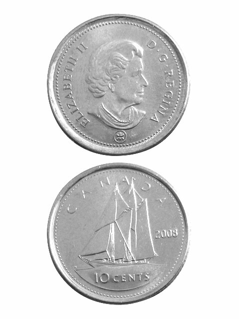 楽天市場】コイン カナダ エリザベス女王後期 10セント 18mm : レザー