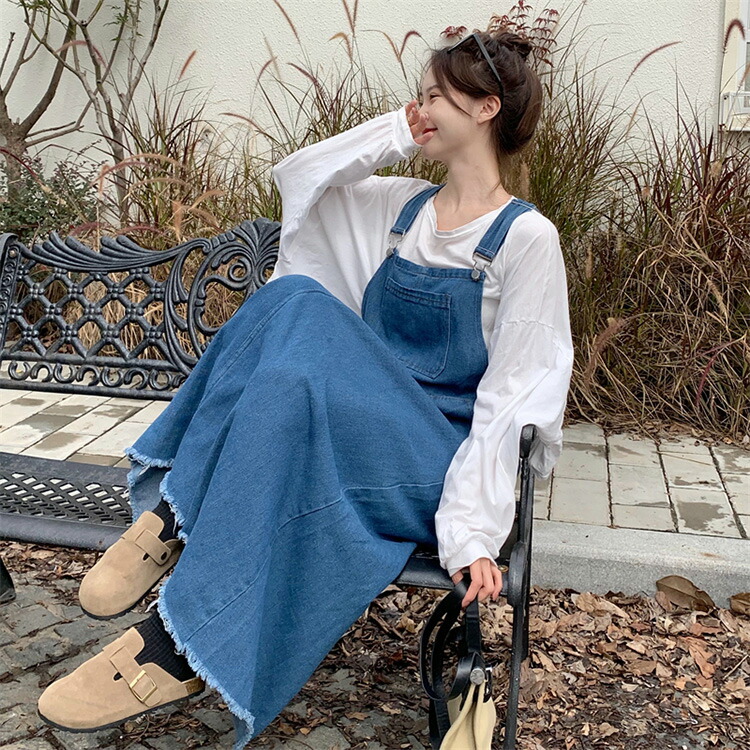 楽天市場】サロペット デニム スカート レディース サロペットスカート