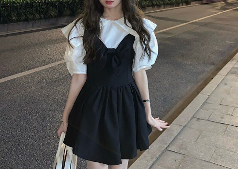 楽天市場】半袖ブラウス ワンピース レディース ミニワンピース