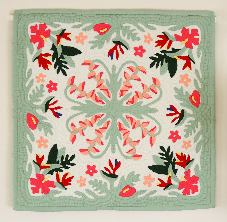 楽天市場】ハワイアンキルト タペストリー 本格手縫い 壁掛け