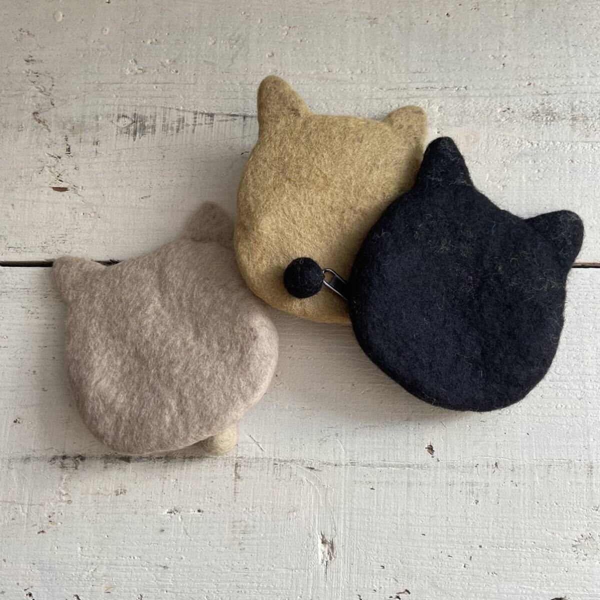 楽天市場】羊毛 フェルト 「お口にチャック」ネコポーチ ハンドメイド