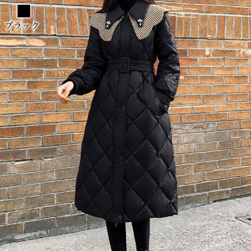 楽天市場】ダウンジャケット レディース BIGカラーキルティングコート