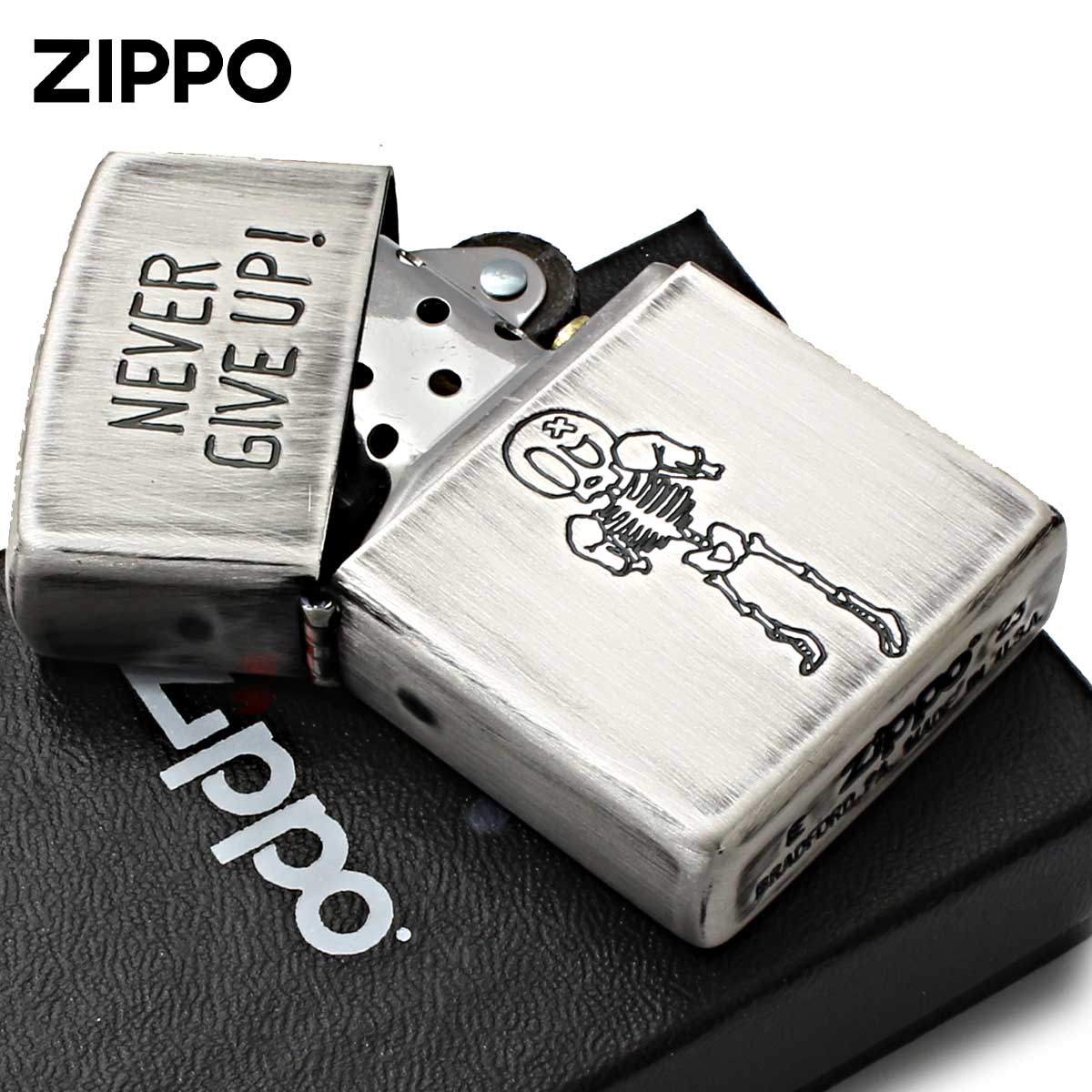 楽天市場】Zippo ジッポライター スカル ドクロ 骸骨 ユーズド仕上げ