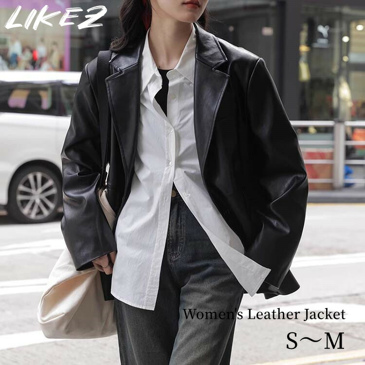 楽天市場】PUレザー ジャケット フェイクレザー レディース 秋冬