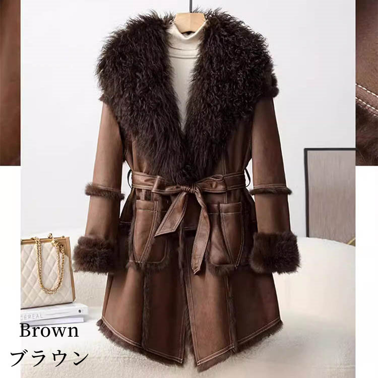 楽天市場】コート ラビットムートン ラムファー レディース 冬 ミドル