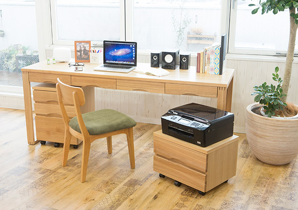 楽天市場】ワークデスク 学習机 幅180cm×奥行59cm タモデスク 引き出し