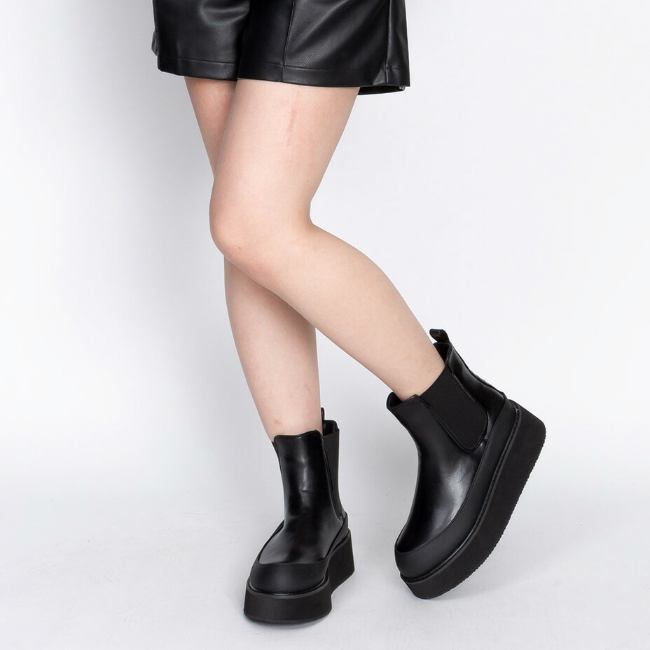 楽天市場】サイドゴアブーツ レディース サイドゴア ブーツ 厚底 女性