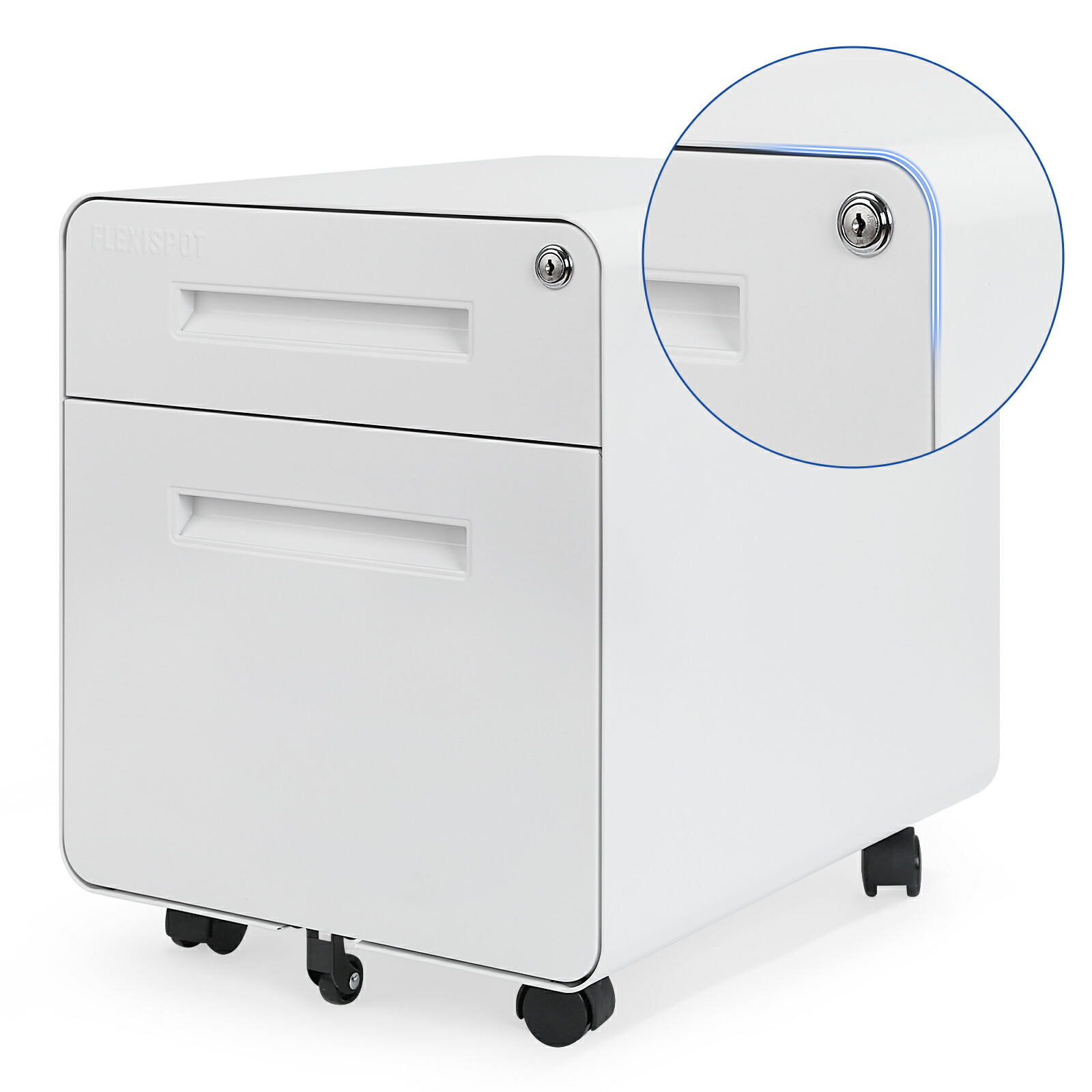 楽天市場】FLEXISPOT フレキシスポット オフィスワゴン キャスター付き