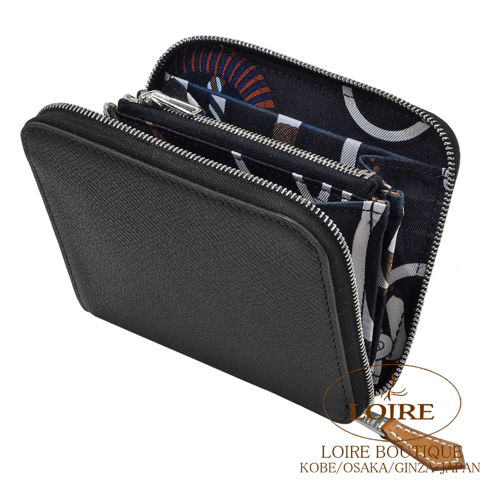 楽天市場】エルメス アザップ シルクイン コンパクト クロ×クロ