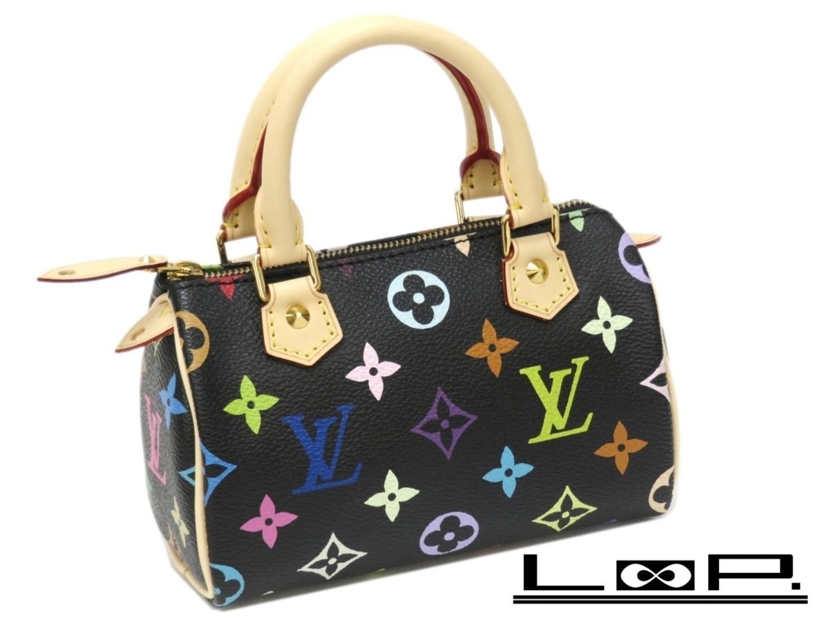 楽天市場】louis vuitton ルイ ヴィトン ミニ スピーディ マルチカラー