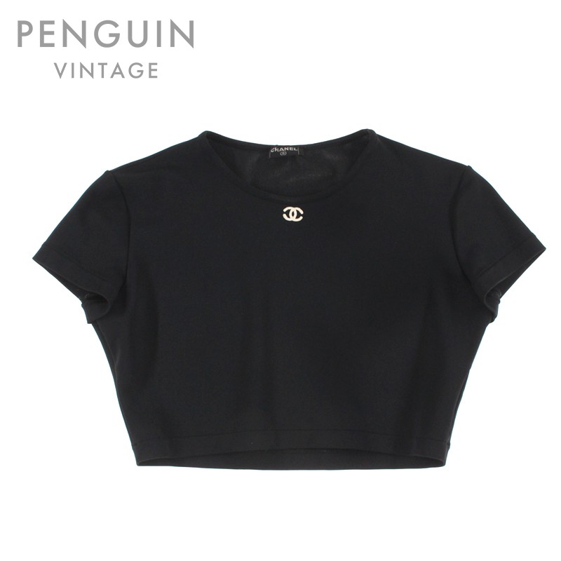 楽天市場】極美品 シャネル CHANEL クロップド丈 チビT トップス 半袖