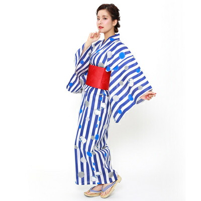 楽天市場】SAZAC(サザック) 和ストライプキティ浴衣 レディースフリー