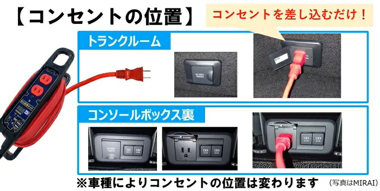 楽天市場】TZ トヨタモビリティパーツ 車専用給電ケーブル 安心給電