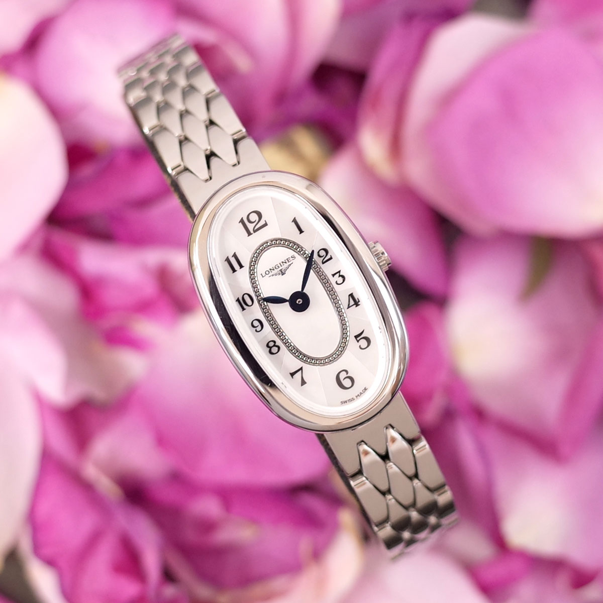 楽天市場】美品 ロンジン サンフォネット ホワイトシェル L2.304.4