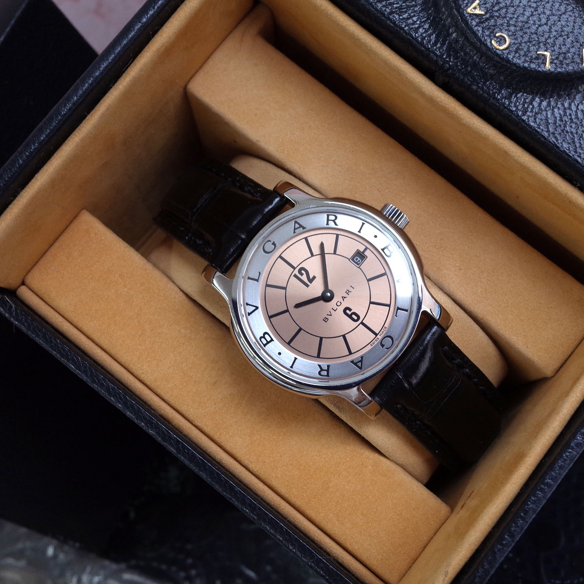 楽天市場】BVLGARI ブルガリ ソロテンポ ST29S ブロンズ 純正革 純正