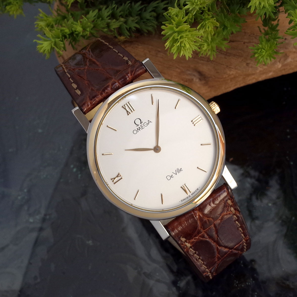 楽天市場】訳有 オメガ デビル 195.2378 K18YG/SS コンビ アイボリー