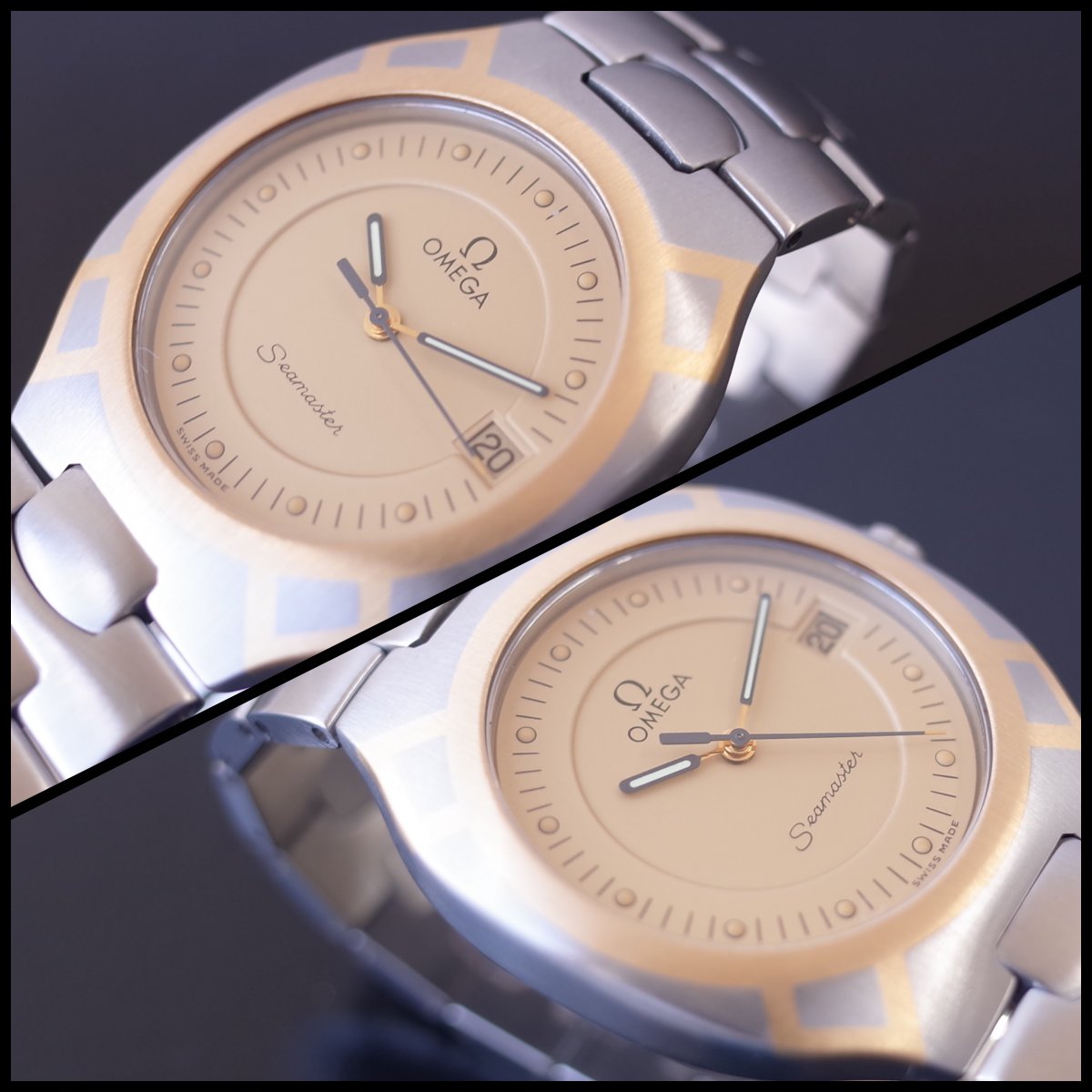 楽天市場】オメガ OMEGA シーマスター ポラリス SS/YG 亀 コンビ 象嵌