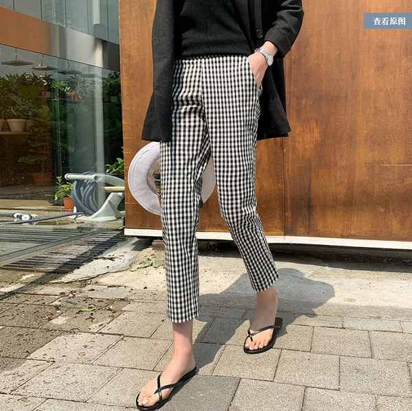 楽天市場】ギンガムチェックパンツ スキニー スラックス ウエストゴム