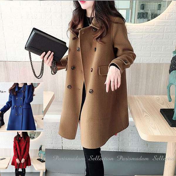 楽天市場】カジュアルPコート ジャケットコート ダブルボタン 大きい