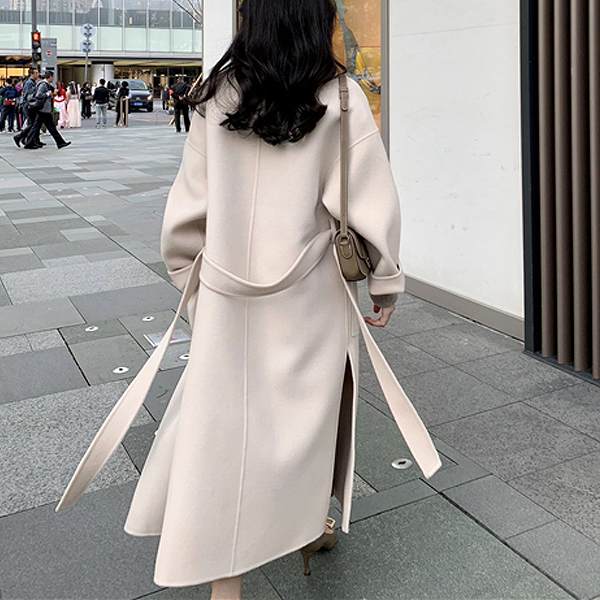 楽天市場】上品ロングコート ウール100% リバーコート ダブルフェイス