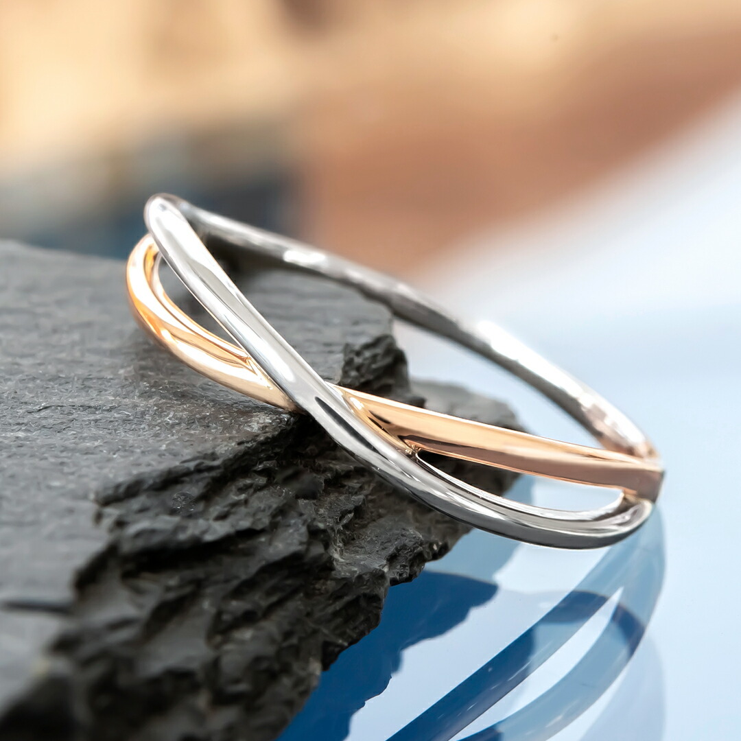 楽天市場】【コンビネーションリング】プラチナ900 K18ピンクゴールド