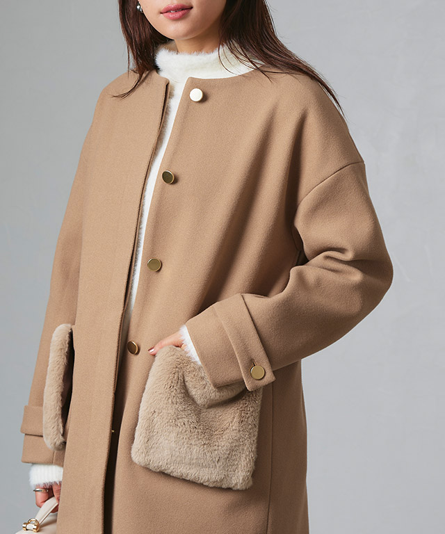 楽天市場】【MAX15％OFFクーポン】≪冬SALE！≫2wayファーポケットノー