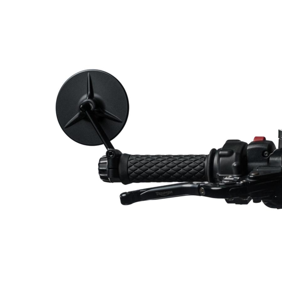 楽天市場】Motone(モートーン) バーエンドミラー TRILINE 100mm アルミ