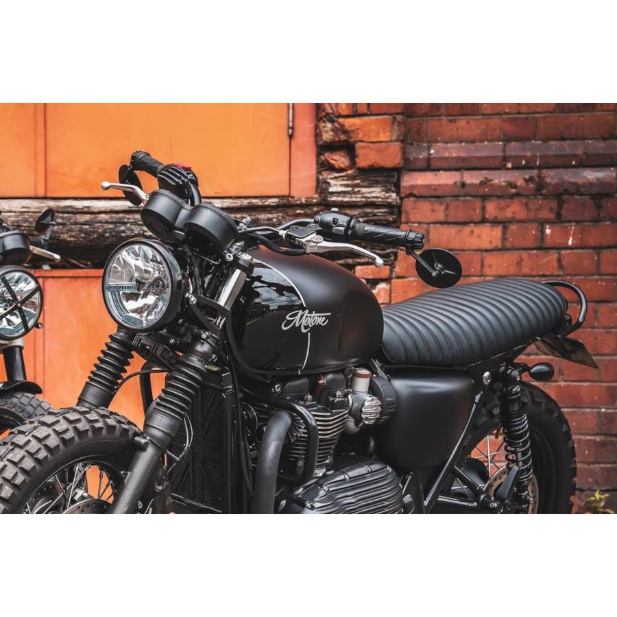 楽天市場】Motone(モートーン) バーエンドミラー TRILINE 100mm アルミ