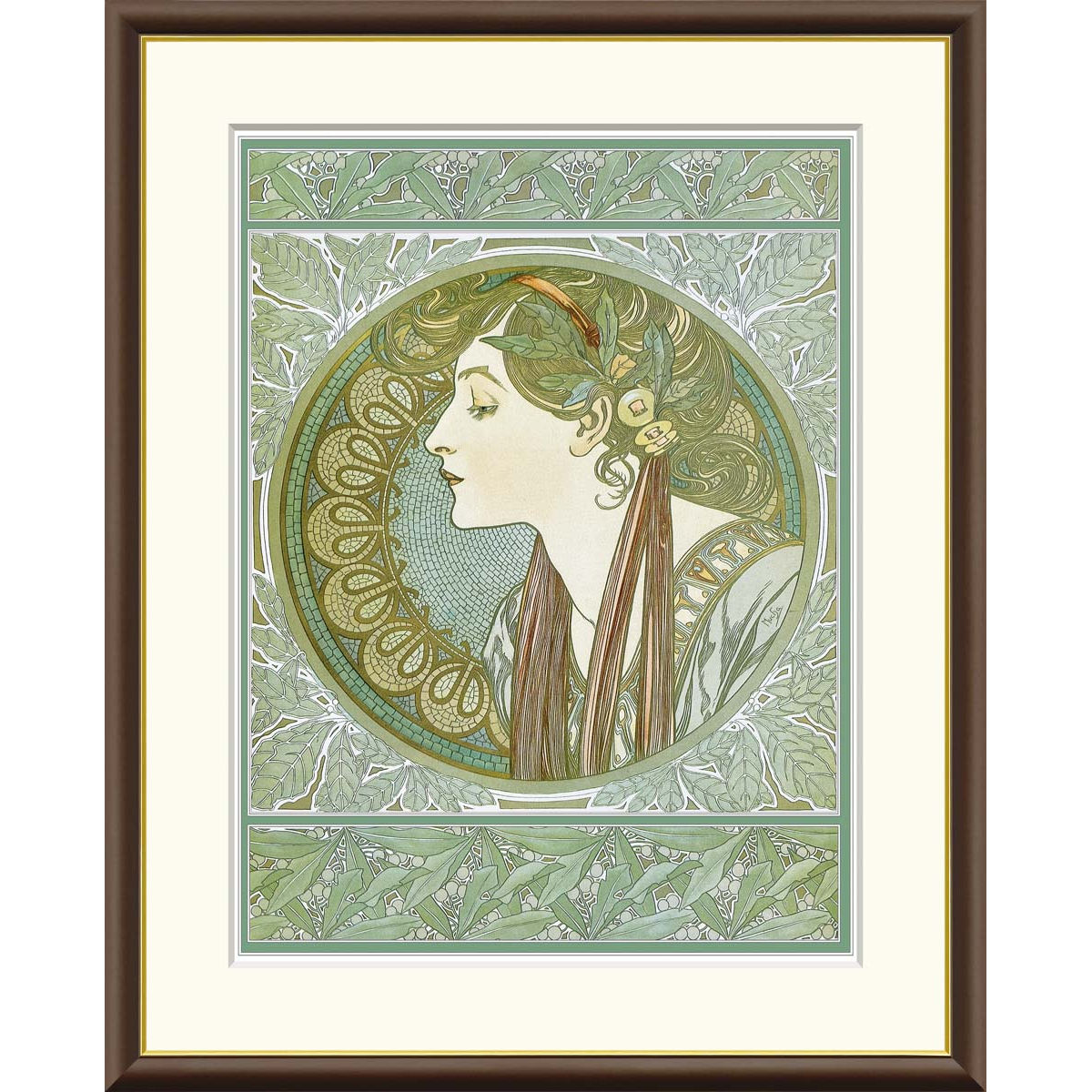 楽天市場】絵画 世界の名画 月桂樹 アルフォンス・ミュシャ 額入り