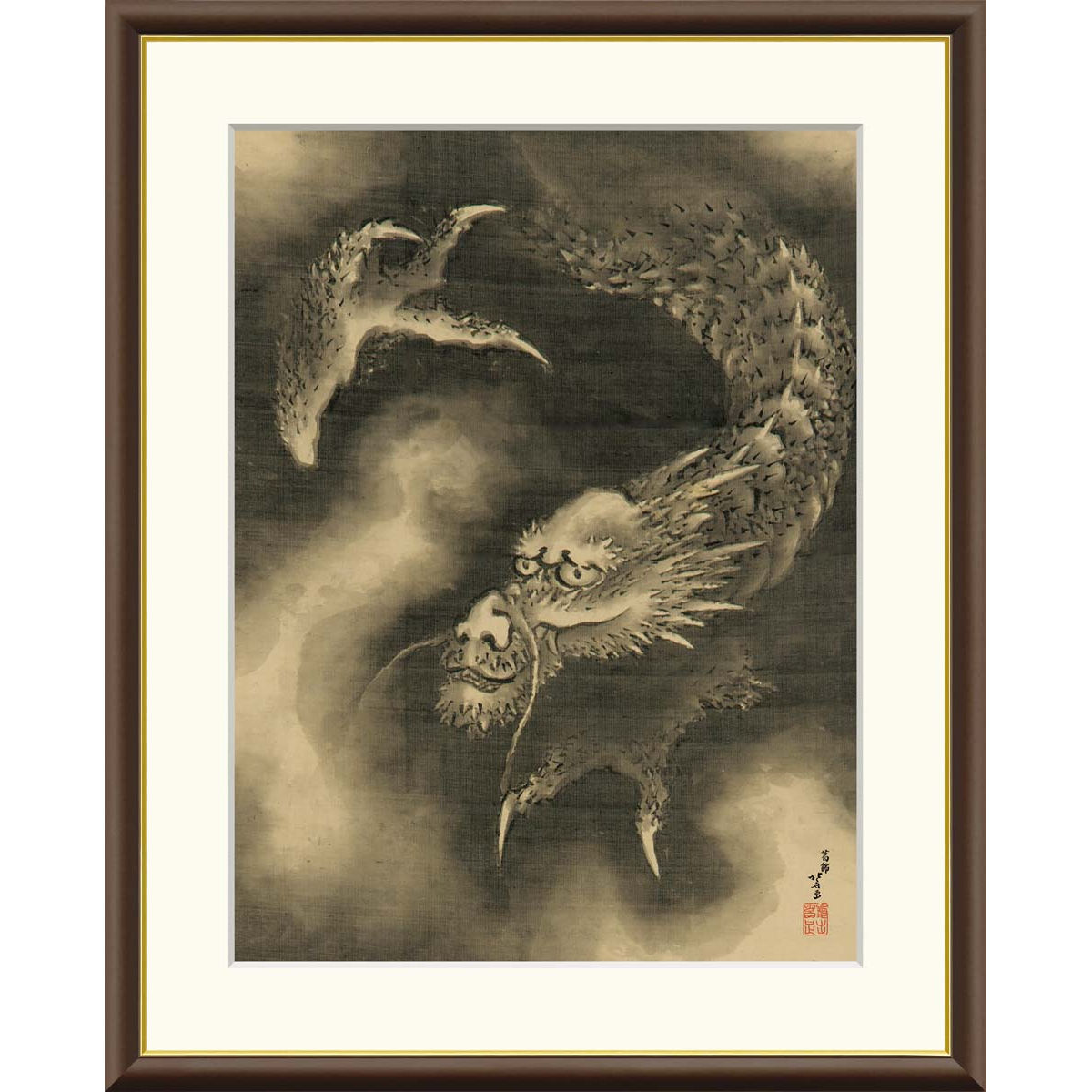 楽天市場】絵画 日本の名画 雲龍図 葛飾北斎 額入り インテリア アート
