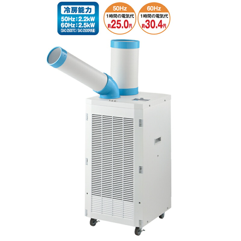 楽天市場】SAC-2500 Nakatomi ナカトミ 排熱ダクト付き 首振り無し