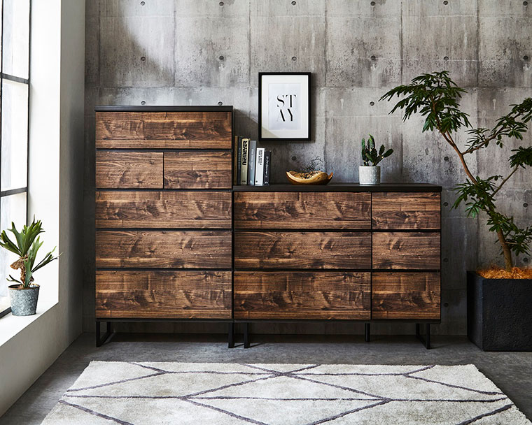 楽天市場】チェスト ハイチェスト たんす 5段 幅80 スリム 北欧