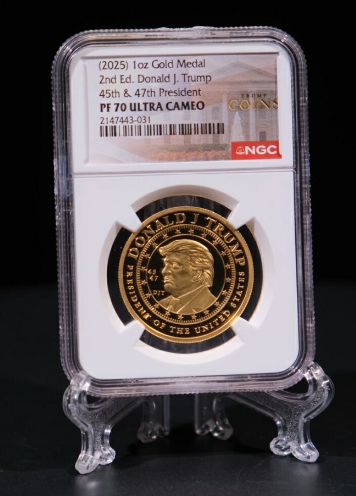 楽天市場】【純金99.99％】 「トランプゴールド メダリオン 第45代＆第