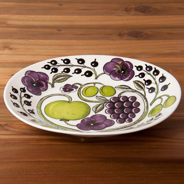 楽天市場】アラビア パープル パラティッシ オーバルプレート 22×25cm