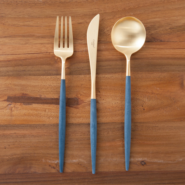 楽天市場】□クチポール ゴア・ブルー ゴールド ディナーセット 3PCS