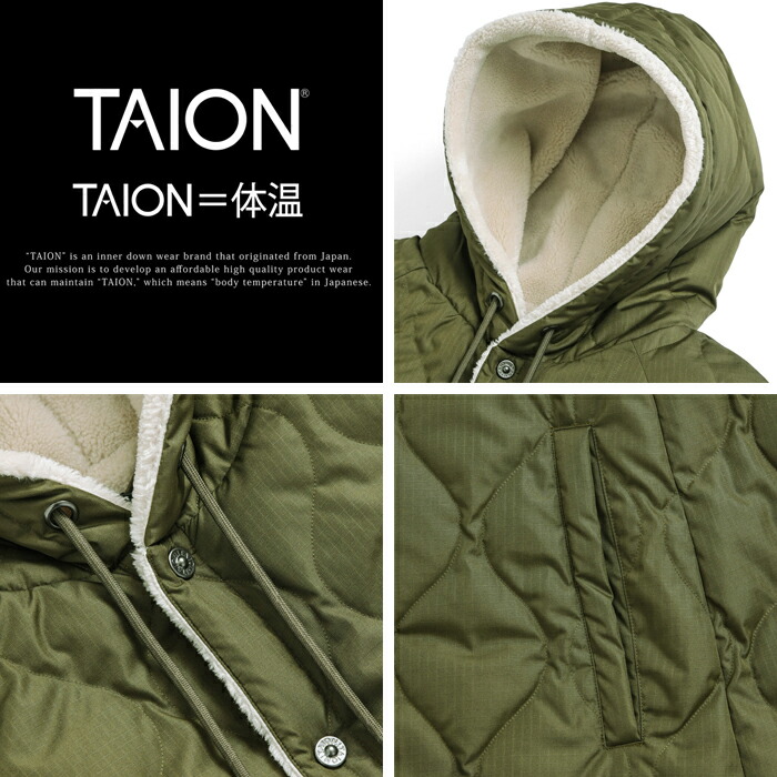 楽天市場】TAION タイオン ミリタリー ダウンケープ TAION-CPML-1