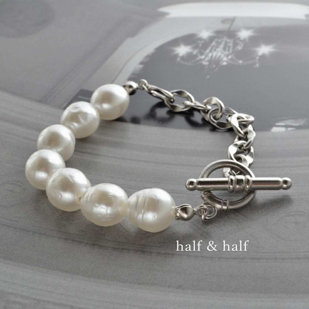 楽天市場】ガラスパール ＆ ステンレス チェーン ブレスレット R-days