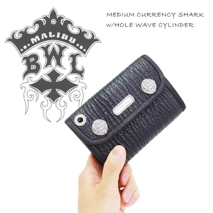 楽天市場】ビルウォールレザー 財布 本革 鮫革 ミドルウォレット