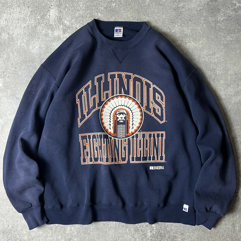 楽天市場】雰囲気系 90s USA製 RUSSELL 3段 カレッジ プリント