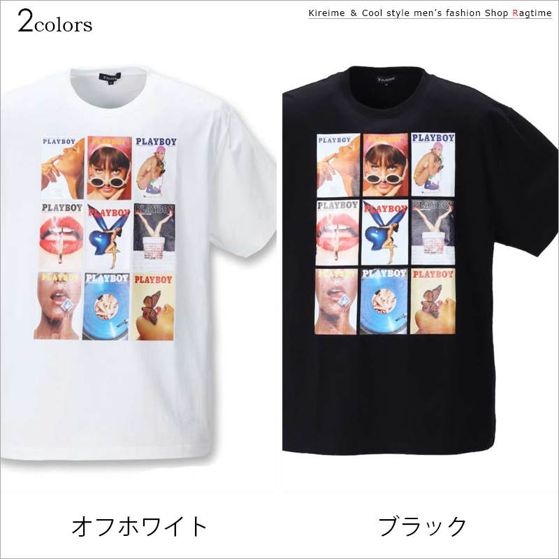 楽天市場】プリントTシャツ 大きいサイズ メンズ 半袖 PLAYBOY