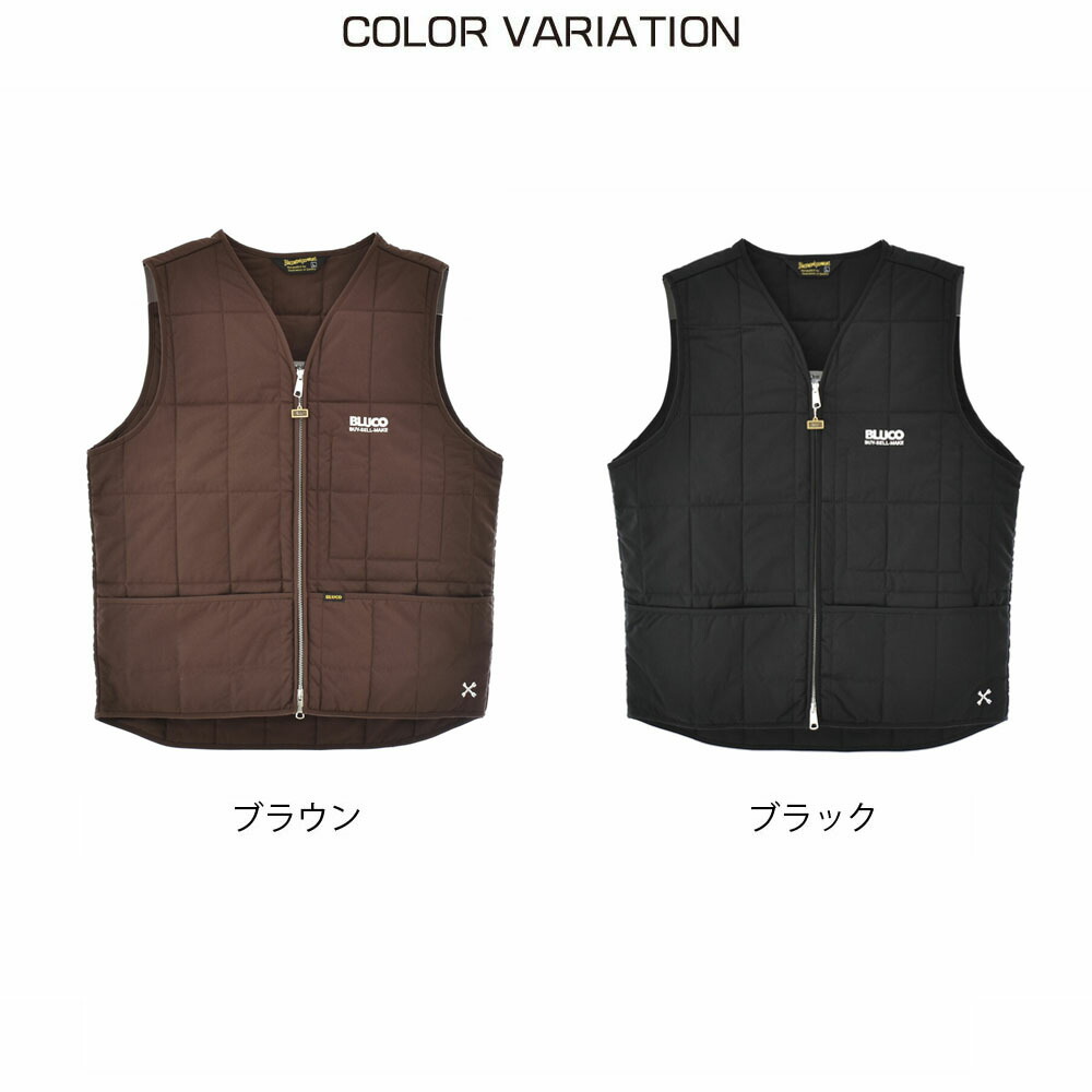 楽天市場】ブルコ BLUCO ベスト Vベスト メンズ 中綿ベスト インナー