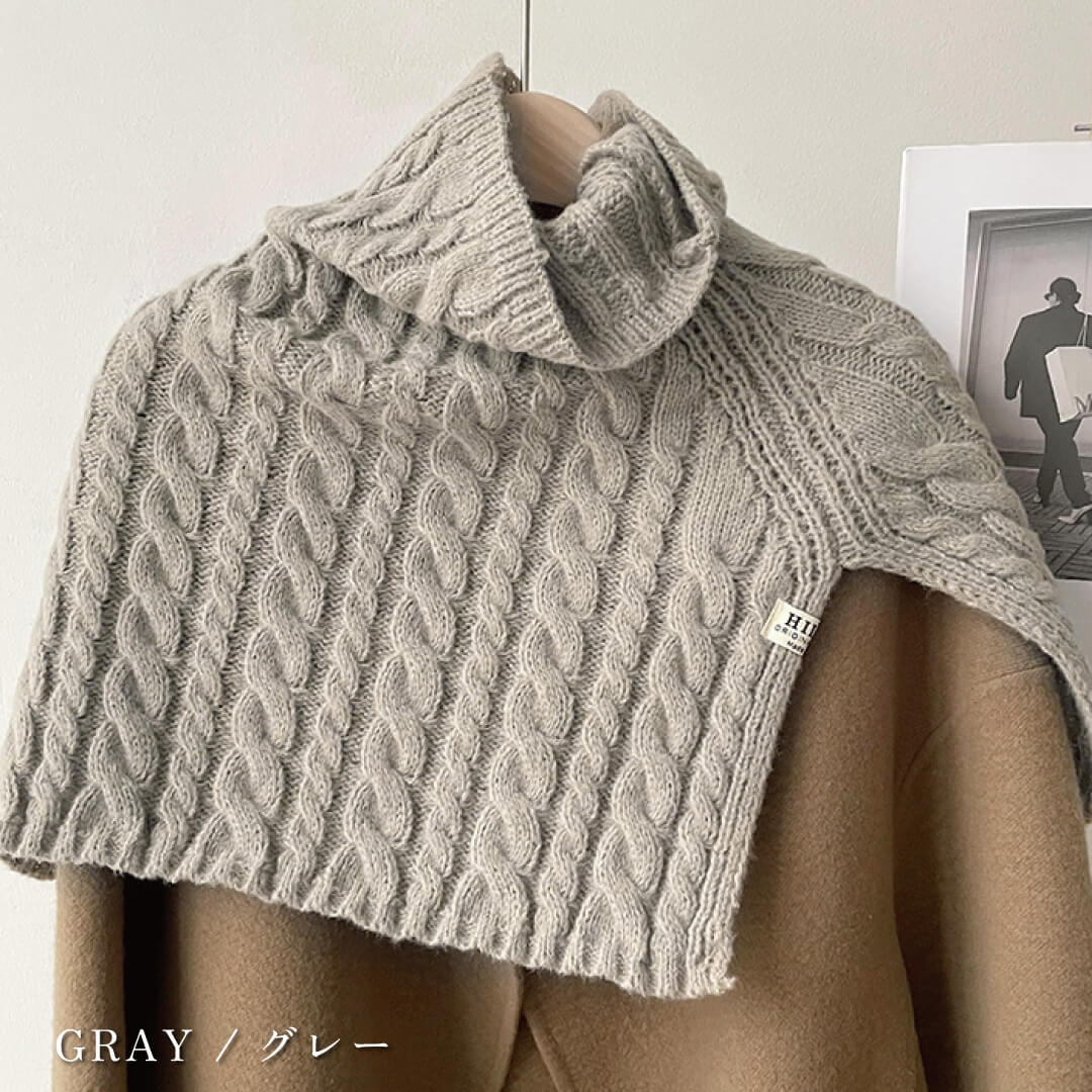 楽天市場】ふんわり肩巻きニット / タートルネック 変形 ニット