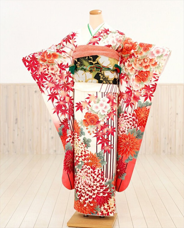 楽天市場】〔成人式〕振袖レンタル「CECIL McBEE」ブランド×白地に紅菊