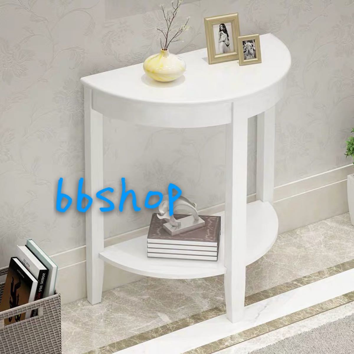 楽天市場】A013030木製 アンティーク調デザイン半円コンソールテーブル