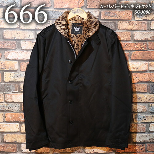 楽天市場】666トリプルシックス◇N-1レパードデッキジャケット◇SOJ098
