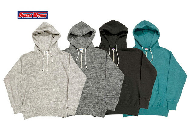 楽天市場】DUBBLE WORKS ダブルワークス ”LOOP WHEEL” HALF ZIPPED