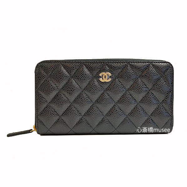 楽天市場】≪Brand new≫ CHANEL Zip Long Walette Black Gold ≪新品