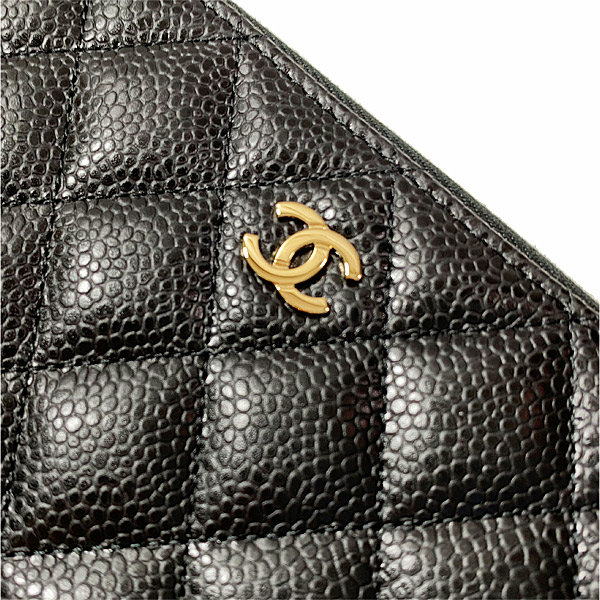 楽天市場】≪Brand new≫ CHANEL Zip Long Walette Black Gold ≪新品