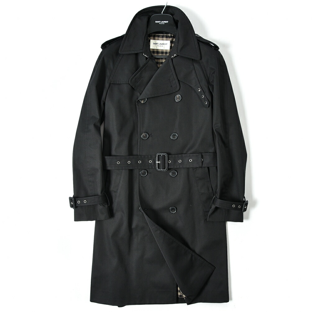 楽天市場】サンローラン SAINT LAURENT ダブルブレスト トレンチコート